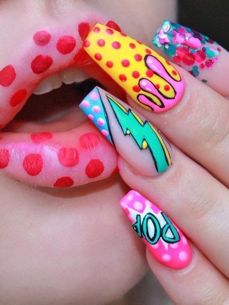 Fun And Artistic Pop Art Nails