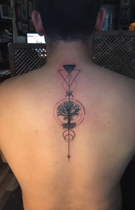 Geometric Tree Of Life Tattoo