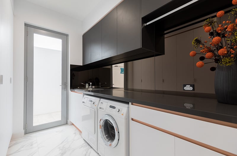 Glass Splashback Laundry