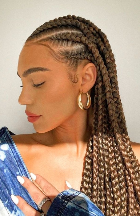 Goddess Feed In Braids (1)