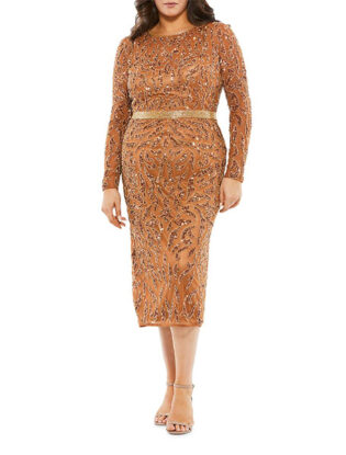 Gold Plus Size Cocktail Dresses