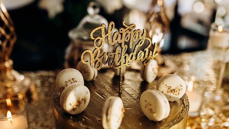Gold Cake Topper