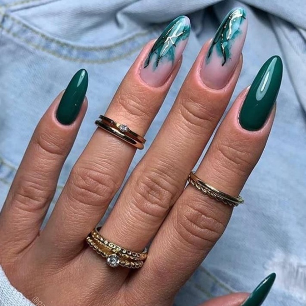 Green Almond Nails