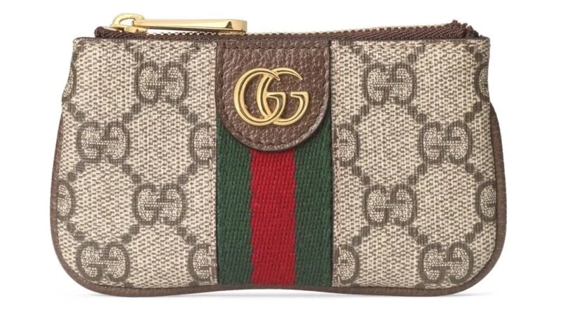 Gucci Gg Canvas Logo Plaque Purse