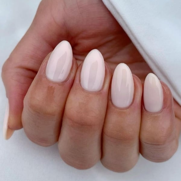 Light Pink False Nail Short Almond French Edge Press on Nails for Nail Art  24pcs | eBay