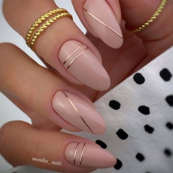 Nude Almond Nails