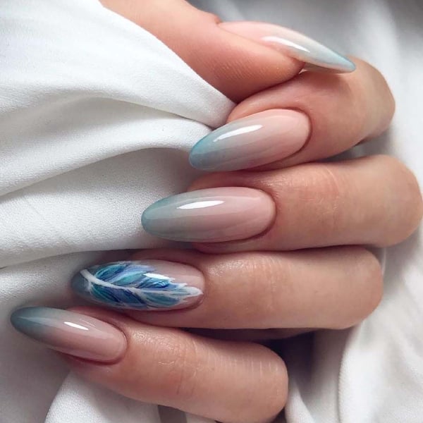 Ombre Almond Nails