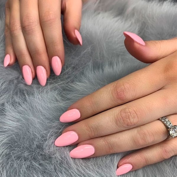 Pink Almond Nails