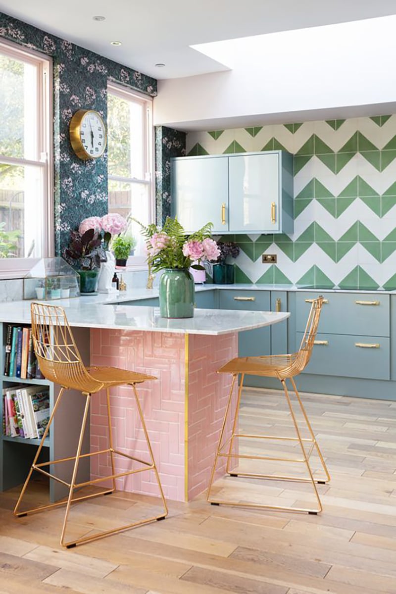 Pop Colour And Compact Kitchen 