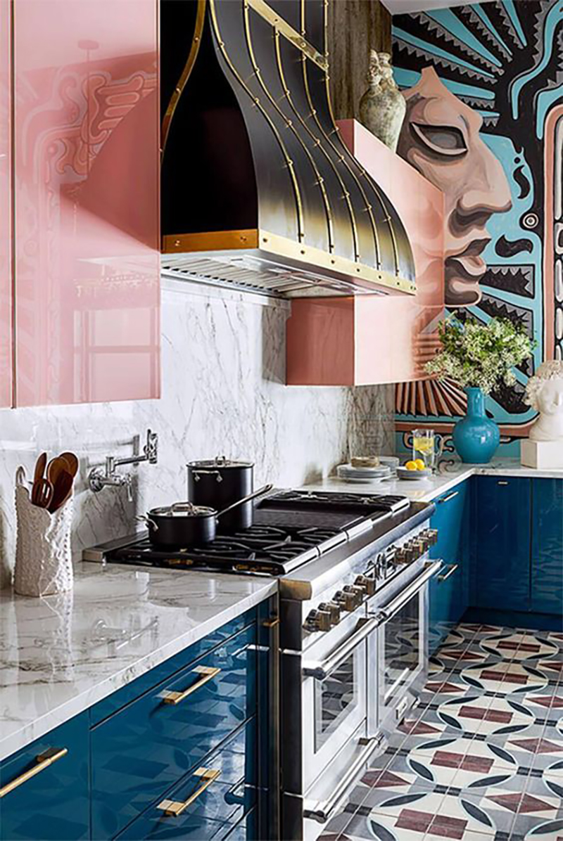Pop Colour And Compact Kitchen