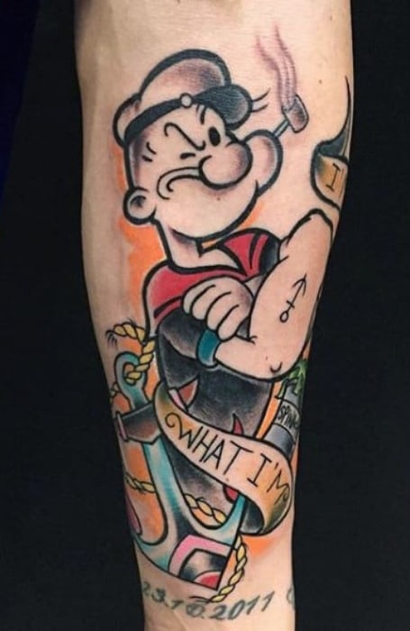 Popeye Anchor Tattoo1