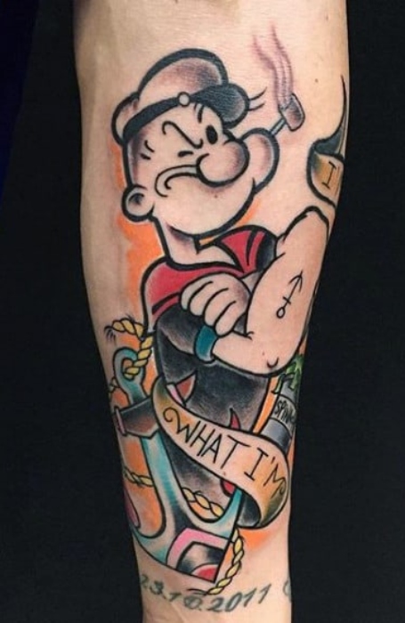 Popeye | Popeye tattoo, Cartoon tattoos, Tattoos