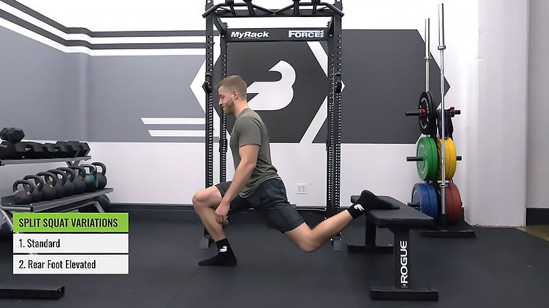 Rear Foot Elevated Or Bulgarian Split Squat 