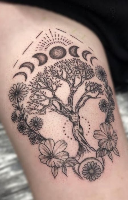 Spiritual Feminine Unique Tree Of Life Tattoo 1