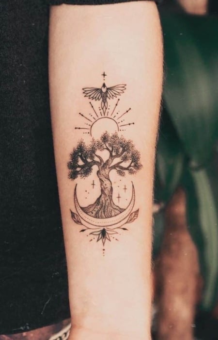 Spiritual Feminine Unique Tree Of Life Tattoo (1)