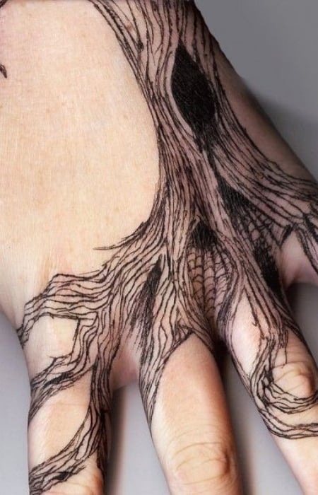 Tree Of Life Hand Tattoo