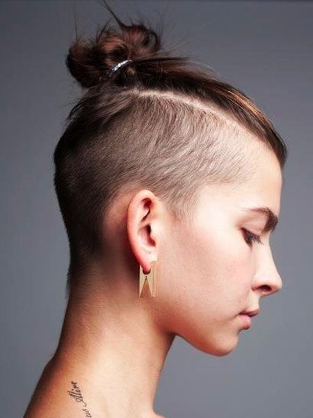 Undercut With Top Bun