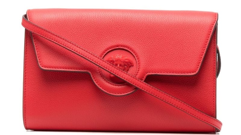 Versace La Medusa Long Wallet In Red