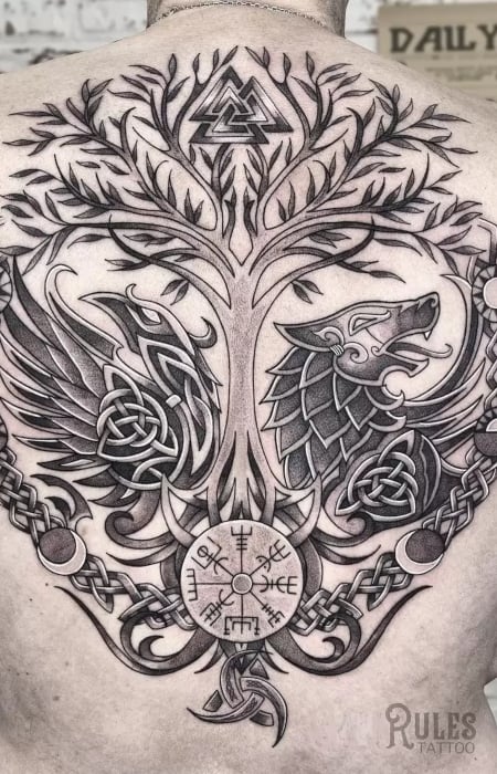 Viking Tree Of Life Tattoo