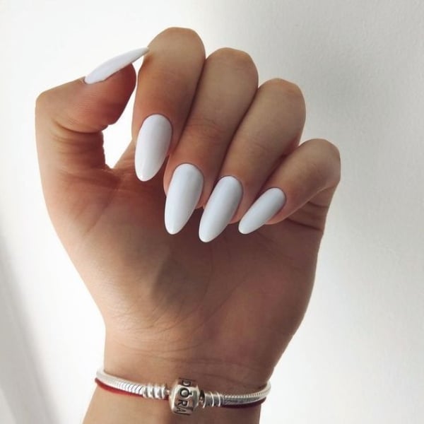 White Almond Nails