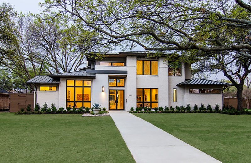 White Concrete With Greens