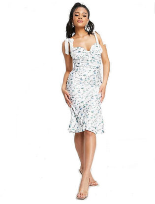White Floral Cocktail Dresses