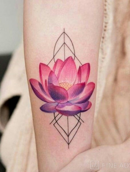 Lotus Blossom Flower Tattoo1