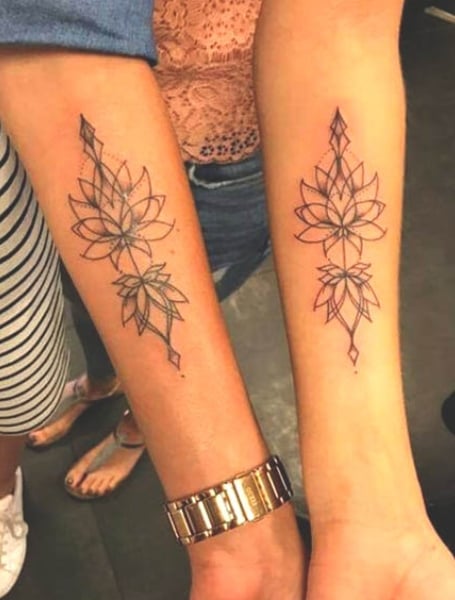 Lotus Flower Friendship Tattoo1