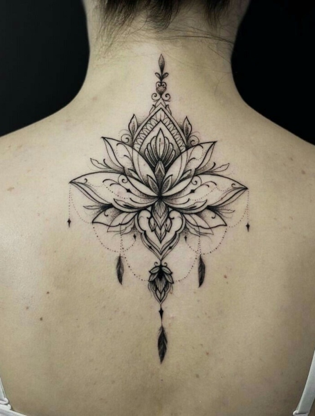 Flower mandala pattern tattoo