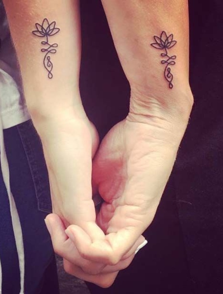 Mother Daughter Lotus Flower Tattoos