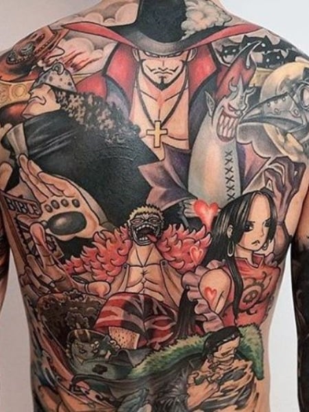 Anime Back Tattoo