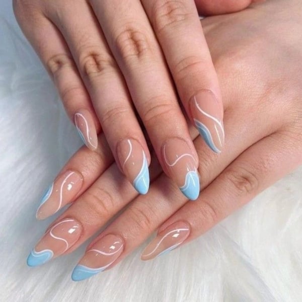 Baby Blue And Nude