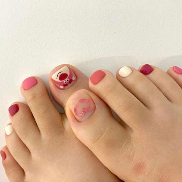 Simple toe nail design deals