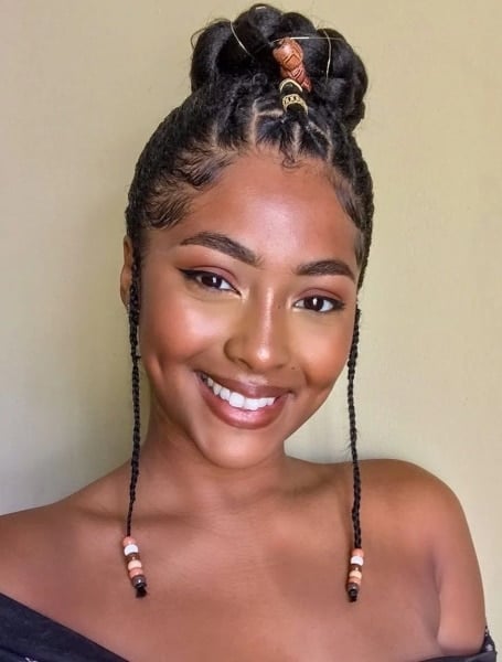 Updos With Braids for Black Hair