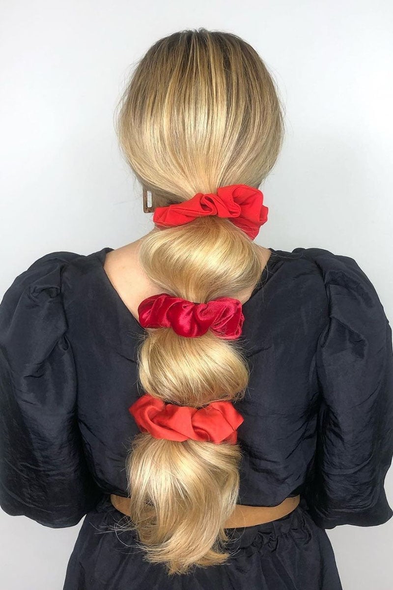 Bubble Braids With Scrunchies