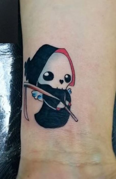 Cartoon Grim Reaper Tattoo