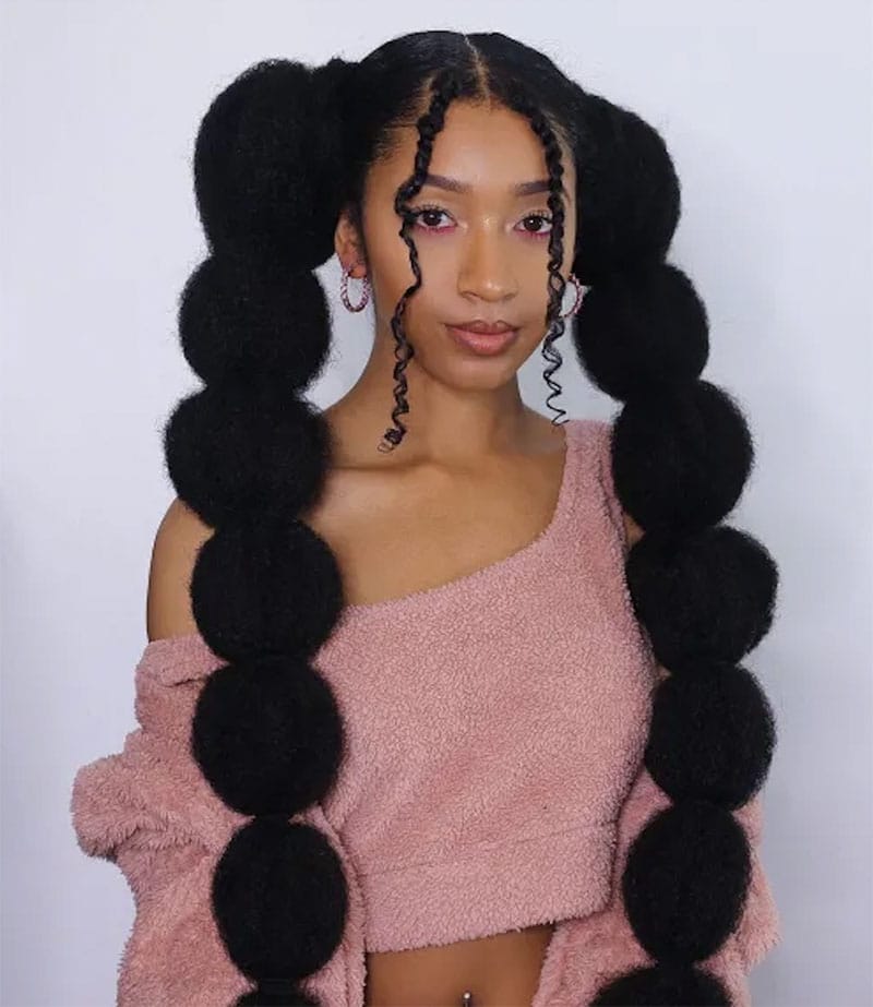 Coil Hair Bubble Braids Copy