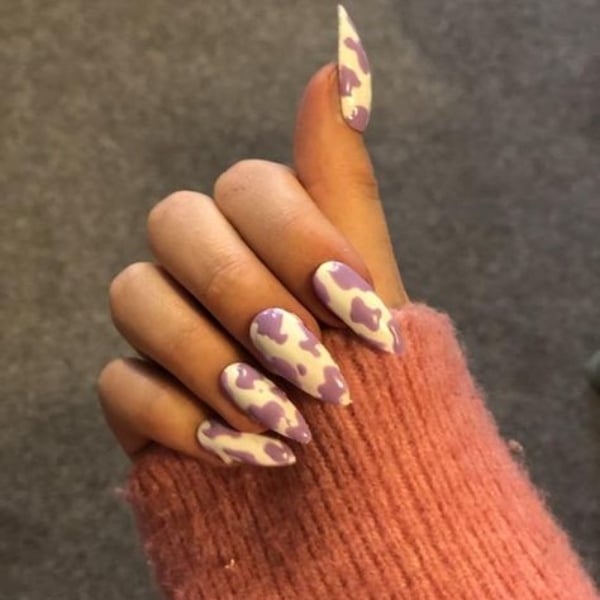 Cow Print Press On Nails