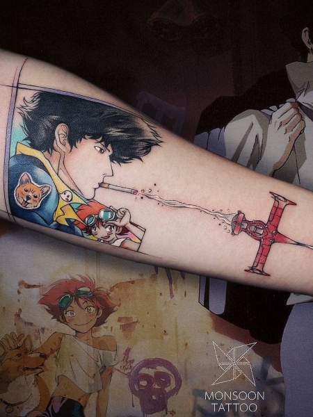 Impressive Anime Logo Tattoo On Full Back By Proto Jekt D6rowlx