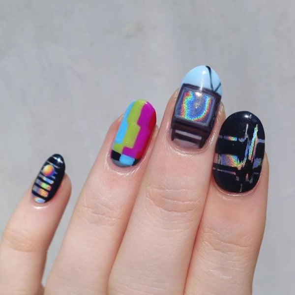 Creative Cat Eye Nail Design