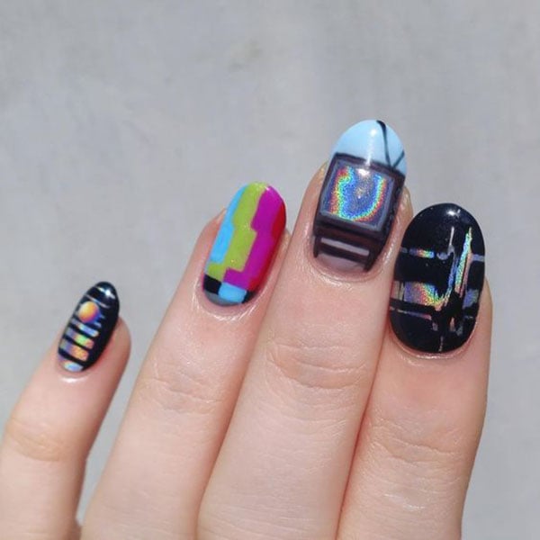 Creative Cat Eye Nail Design