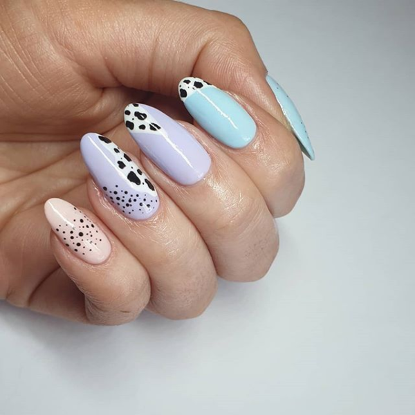 Cute Cow Print Nails