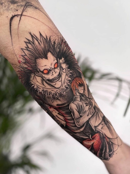 50 cool anime tattoos for yourself and for couples matching tat   Brieflycoza