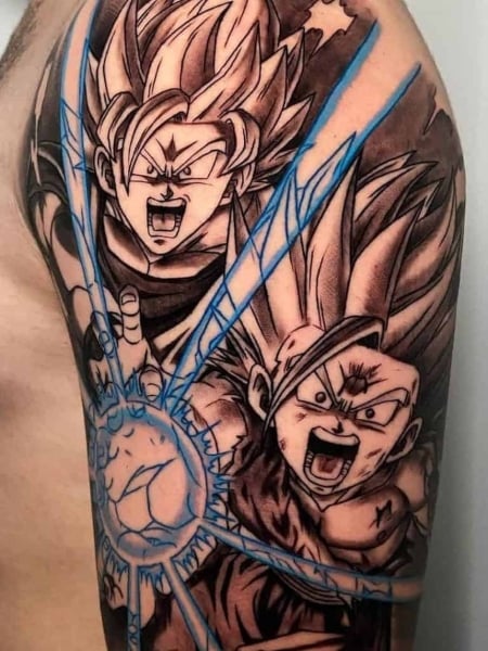 Completed Anime Tattoo Sleeve by NekoRobbie on DeviantArt