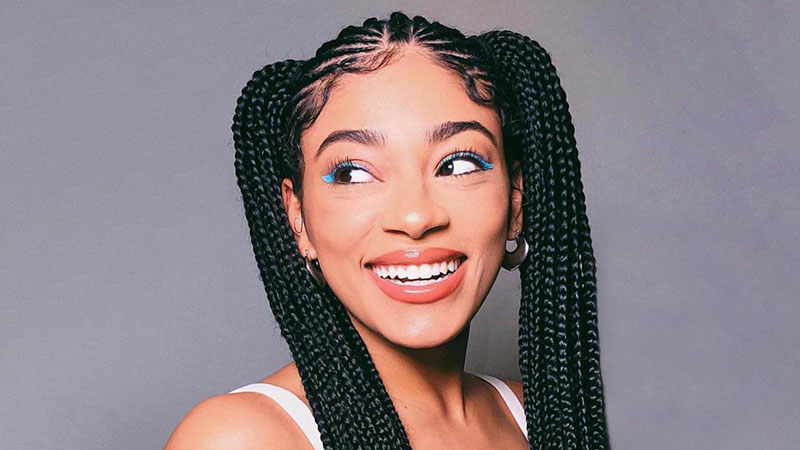 Clipkulture  Lerato Sengadi in Braids and beaded fringe Hairstyle