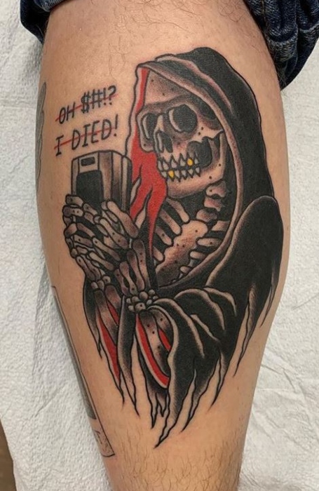 12 Bold Traditional Reaper Tattoos  Tattoodo