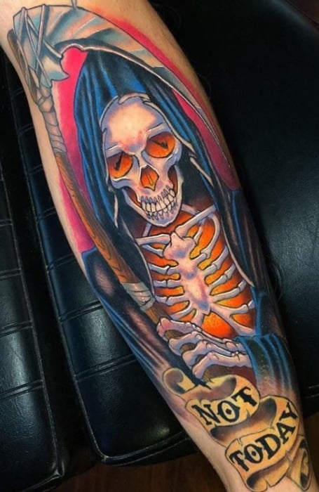 Grim Reaper Color Tattoo