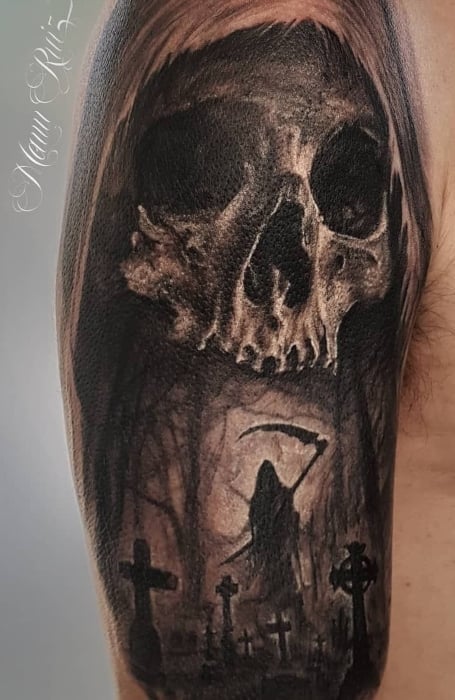 95 Best Grim Reaper Tattoo Designs  Meanings  2019