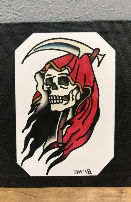 Grim Reaper Tattoo Flash