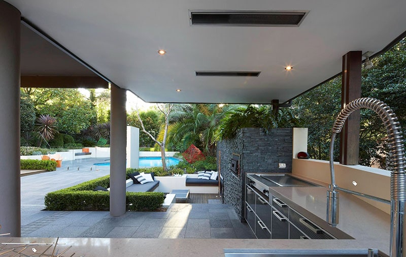 Kitchen With Sunken Entertainment Area